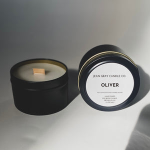 Oliver (Luxury Wooden Wick Travel Candle)
